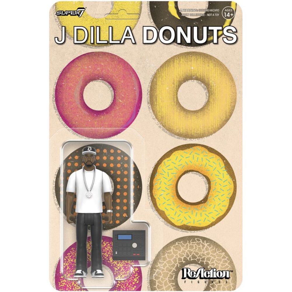 J Dilla - Super7 - J Dilla - ReAction Figures Wv2 - Donuts  COLLECTIBLES